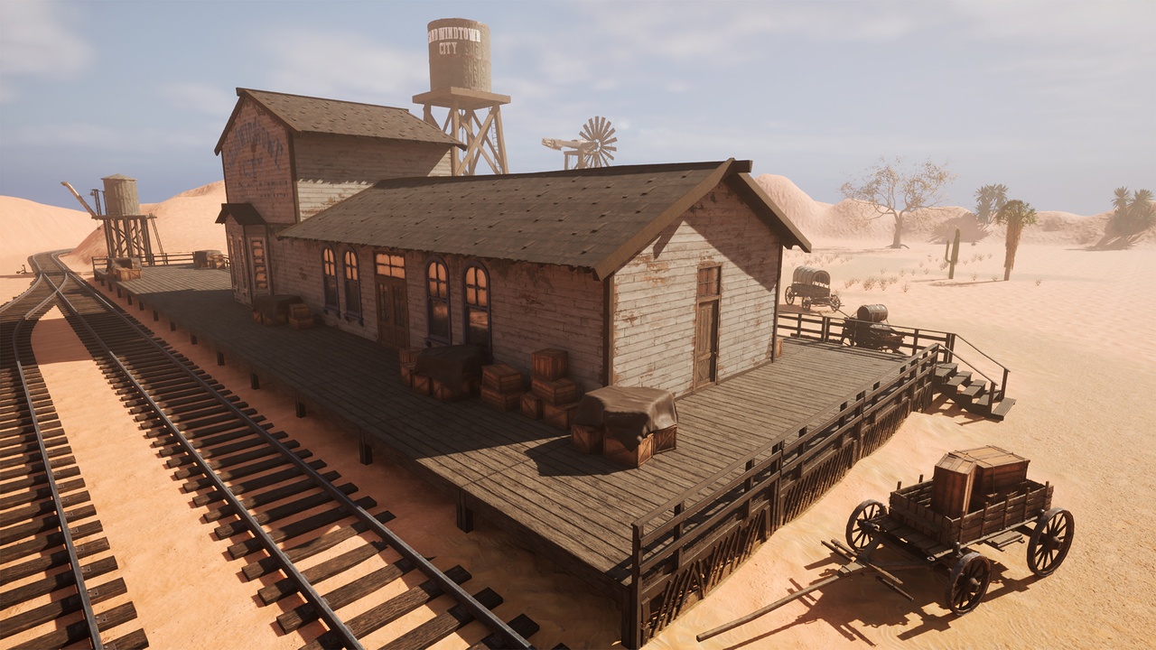 Media 1 for listing Wild West 3D Assets Pack: Train station