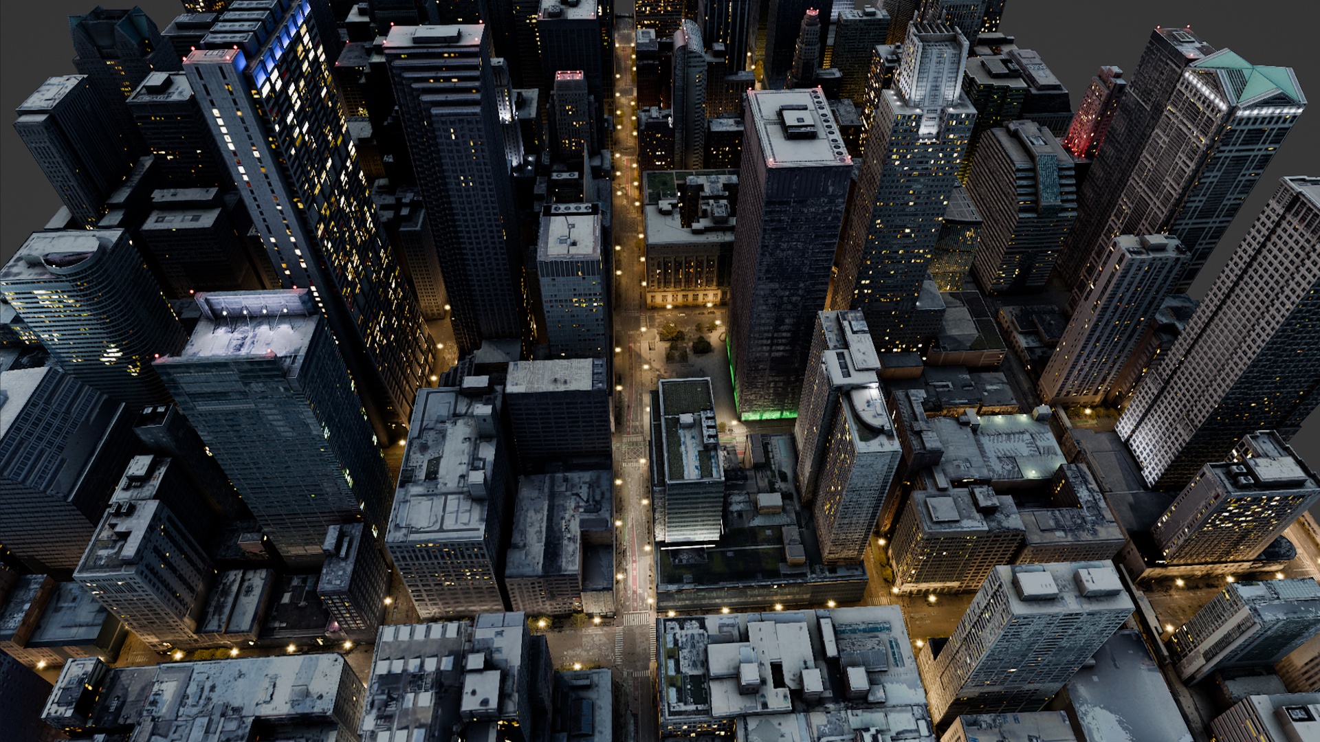 Media 1 for listing Low Poly Night Chicago Cityscape