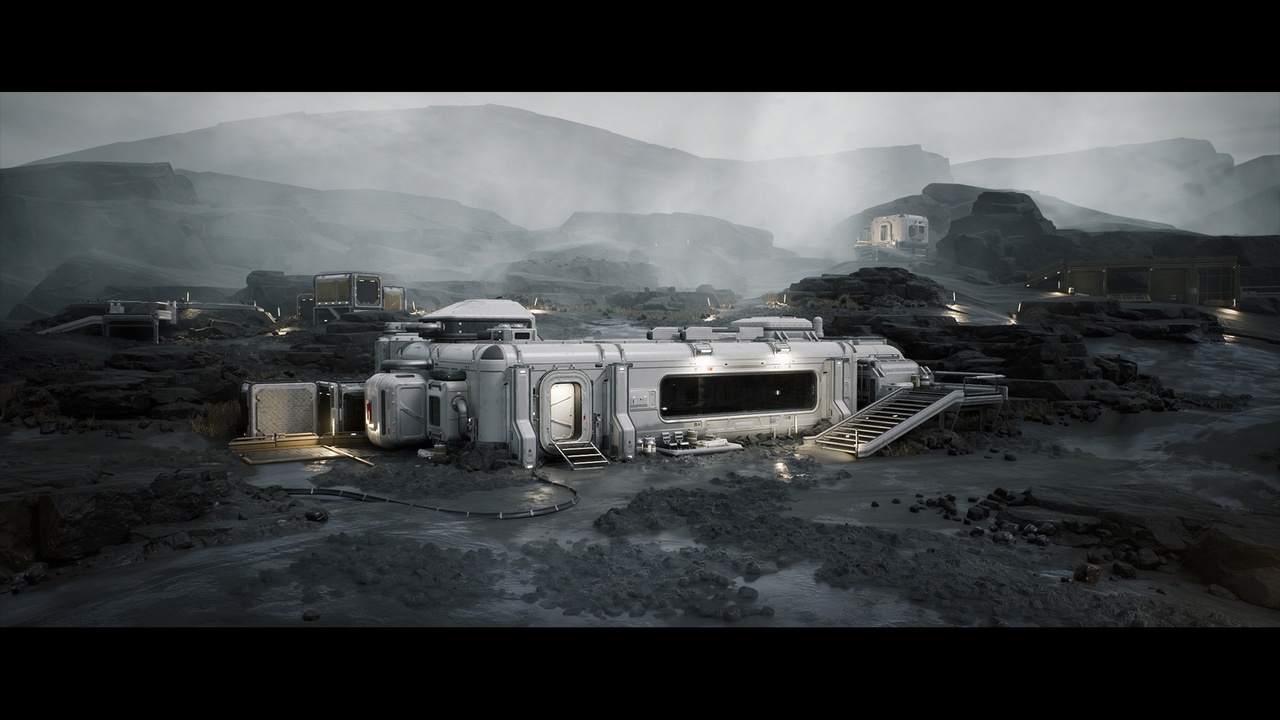 Media 1 for listing Modular Sci-Fi Indoor/Outdoor environment pack - Rocky Swampy Planet