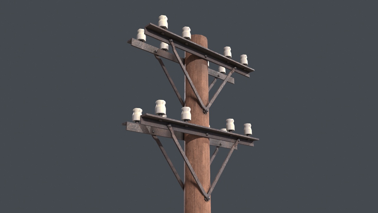 Media 1 for listing Electric Pole Set | Low Poly | Game Ready