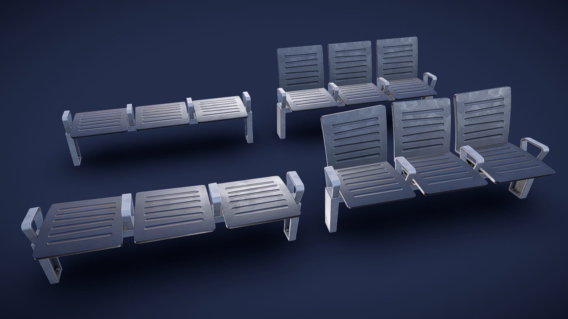Stylized Urban Bench - Game Ready | Fab