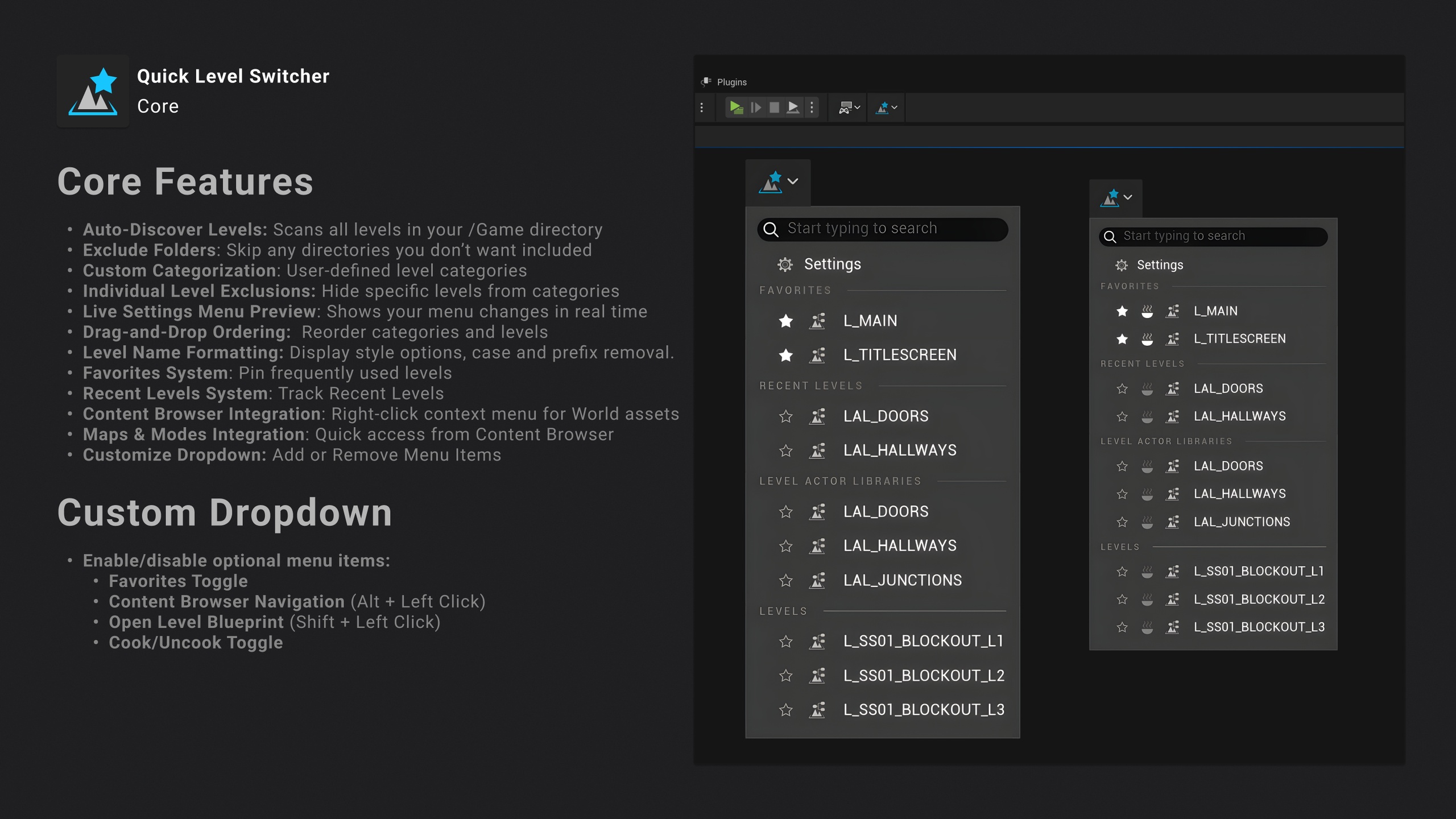Media 1 for listing Quick Level Switcher Pro