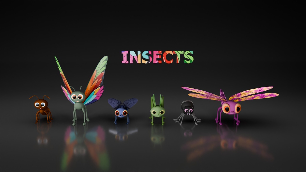 Set of Cartoon Insects | Fab