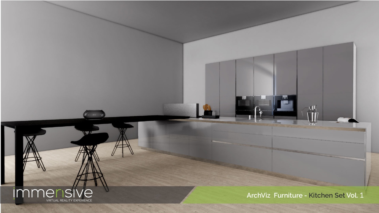 Media 1 for listing Archviz Furniture - Kitchen Set Vol 1