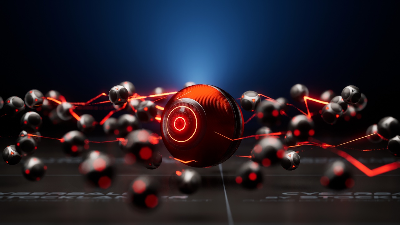 Media 1 for listing CyberBalls: The Mother. a character made of swarm of ball drones with blueprint
