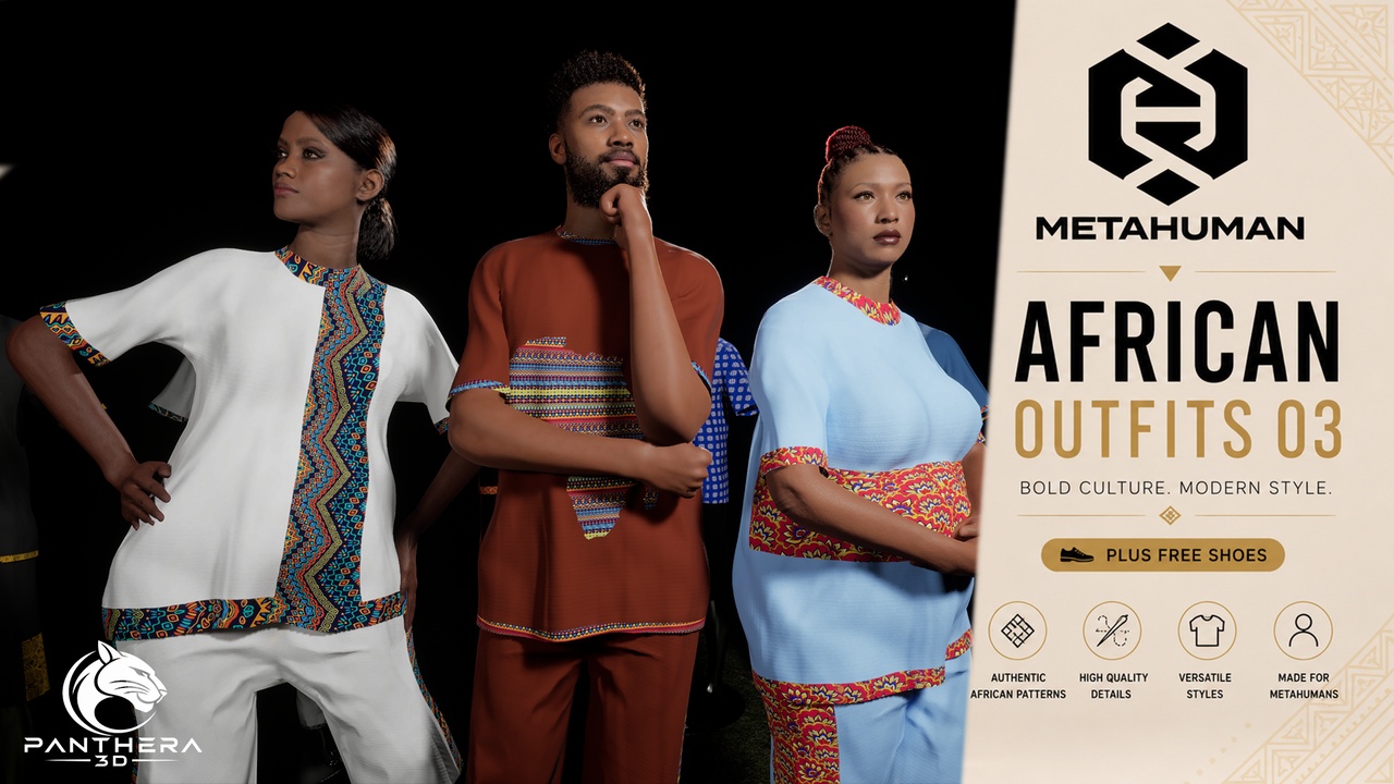 Media 1 for listing Metahuman African Outfits 03