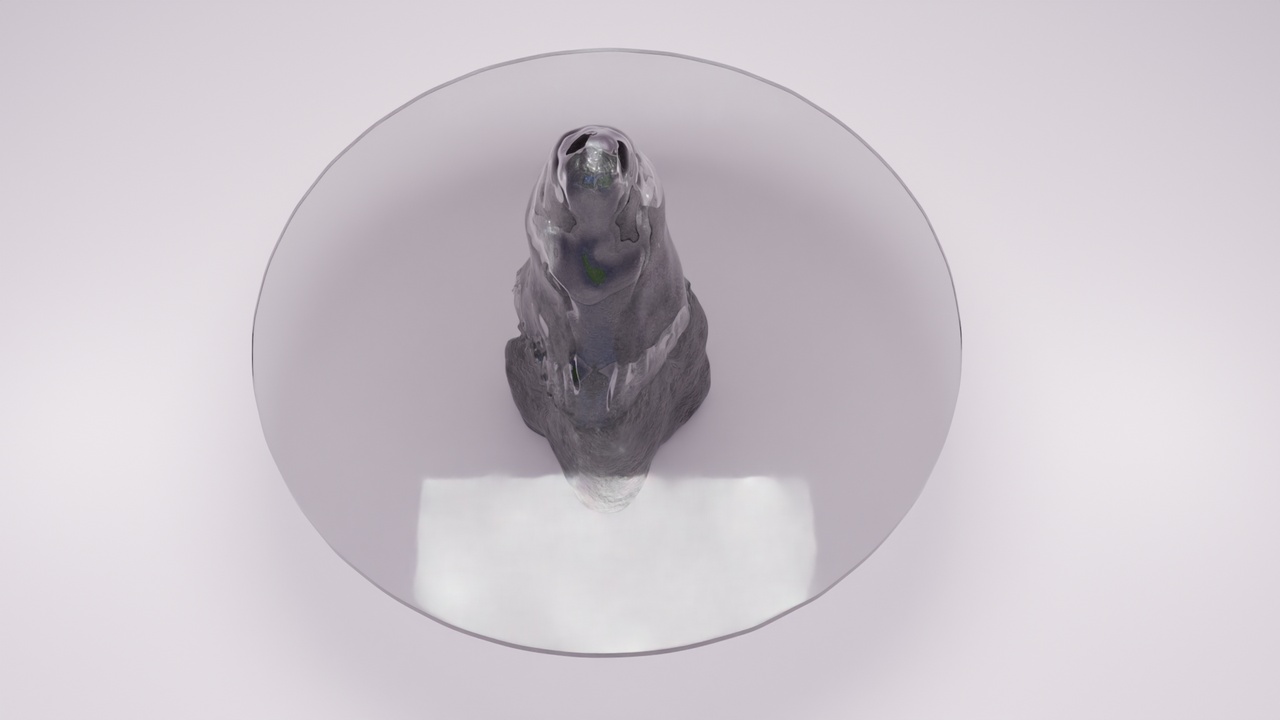 Media 1 for listing Designer table made of glass on natural stone HP 3D model