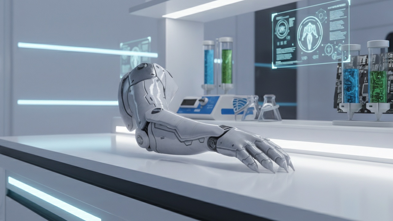 High-Tech Female Bionic Arms with Clawed Hands  Sci Fi Character Accessory 제품 등록을 위한 미디어 1개