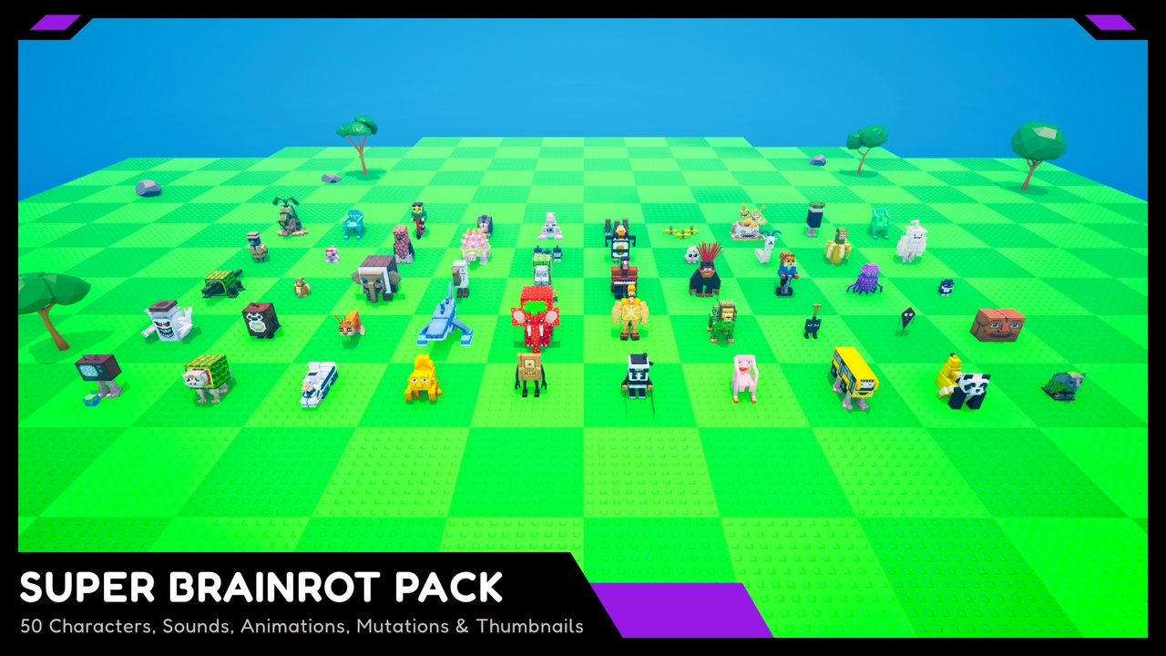 Media 1 for listing Super Brainrot Pack (50 Characters)