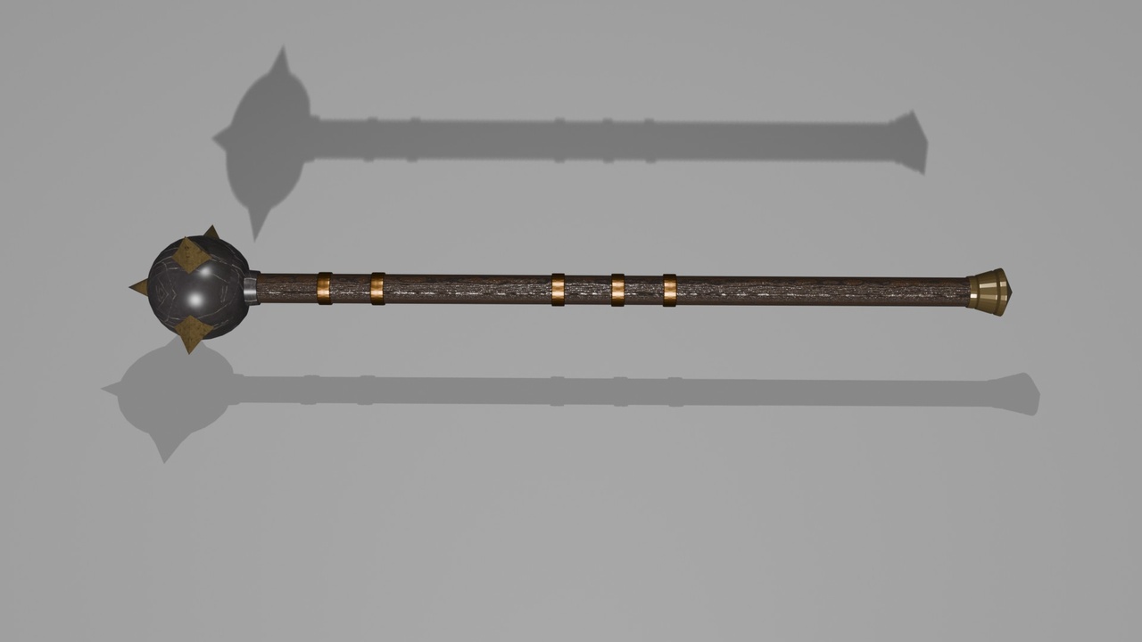 Medios 1 para el artículo Medieval Spiked Mace Weapon – Game-Ready Fantasy Melee Asset