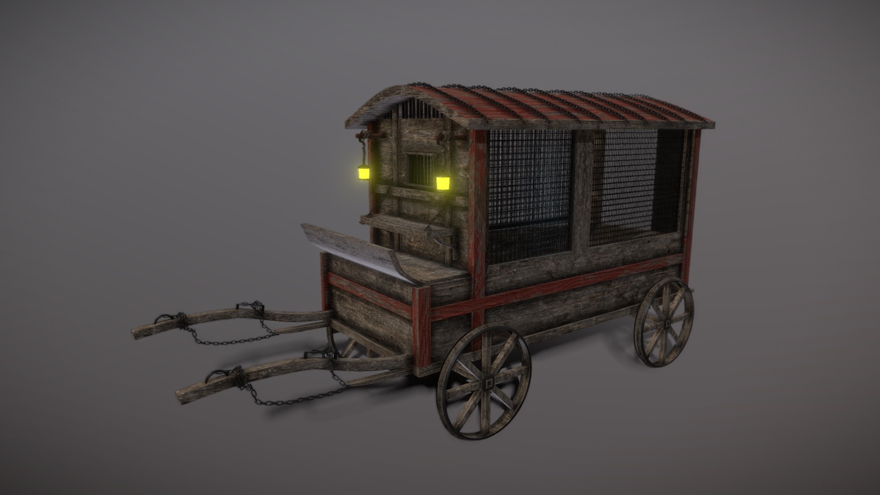 Media 1 for listing Medieval Transport Wagon – Game-Ready Environment Prop