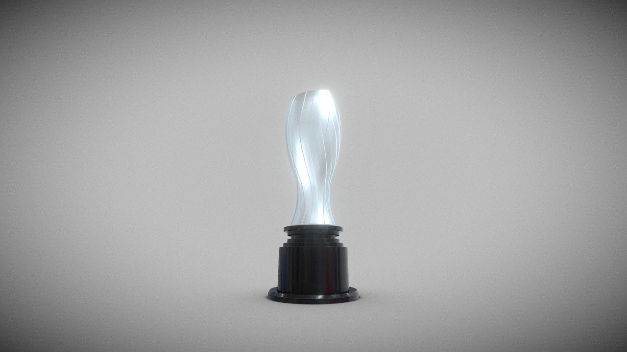 Media 1 for listing Minimal Crystal Trophy – Modern Glass Award (PBR Ready)