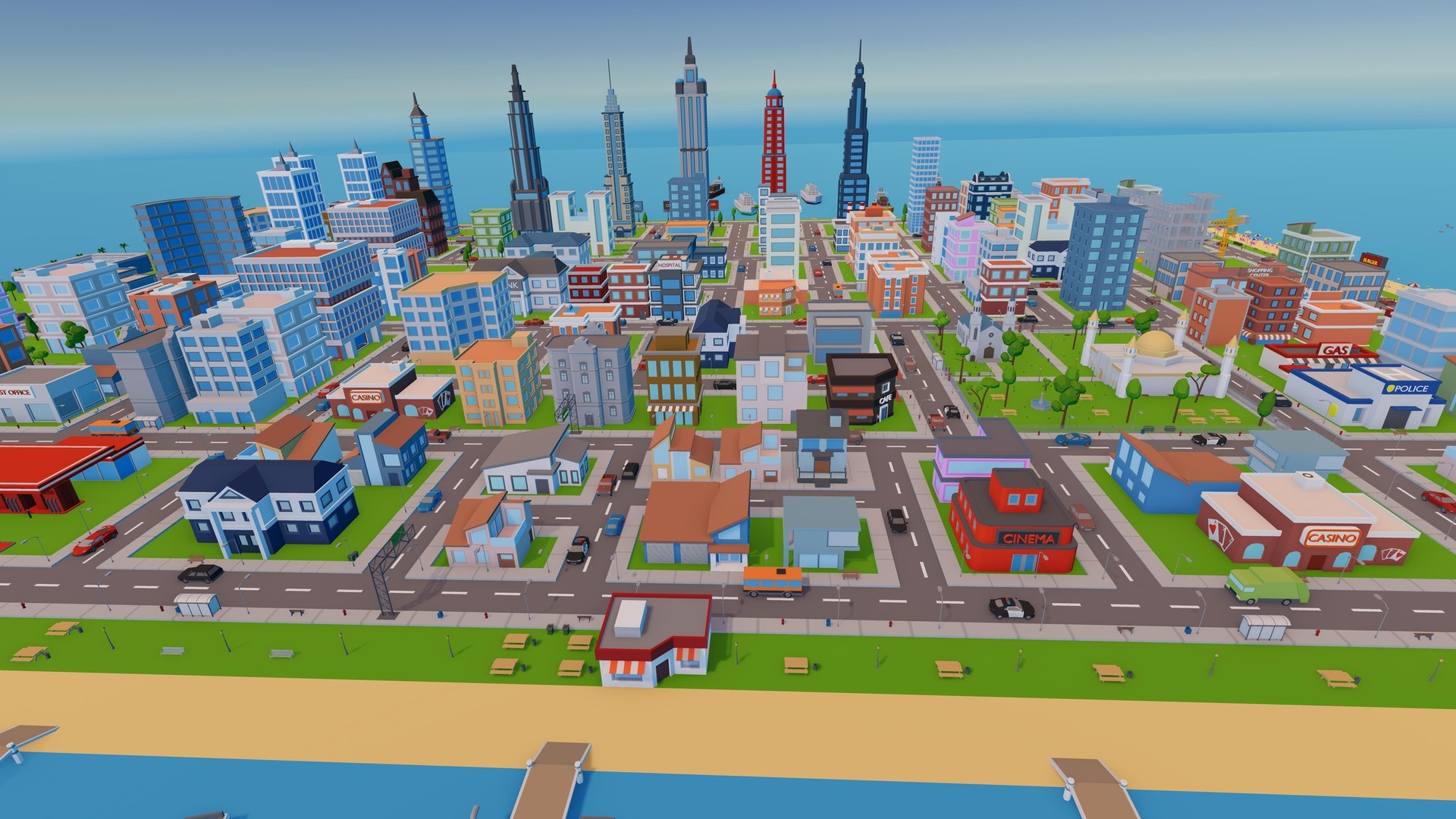 City - Low Poly Asset Pack by Ake | Fab
