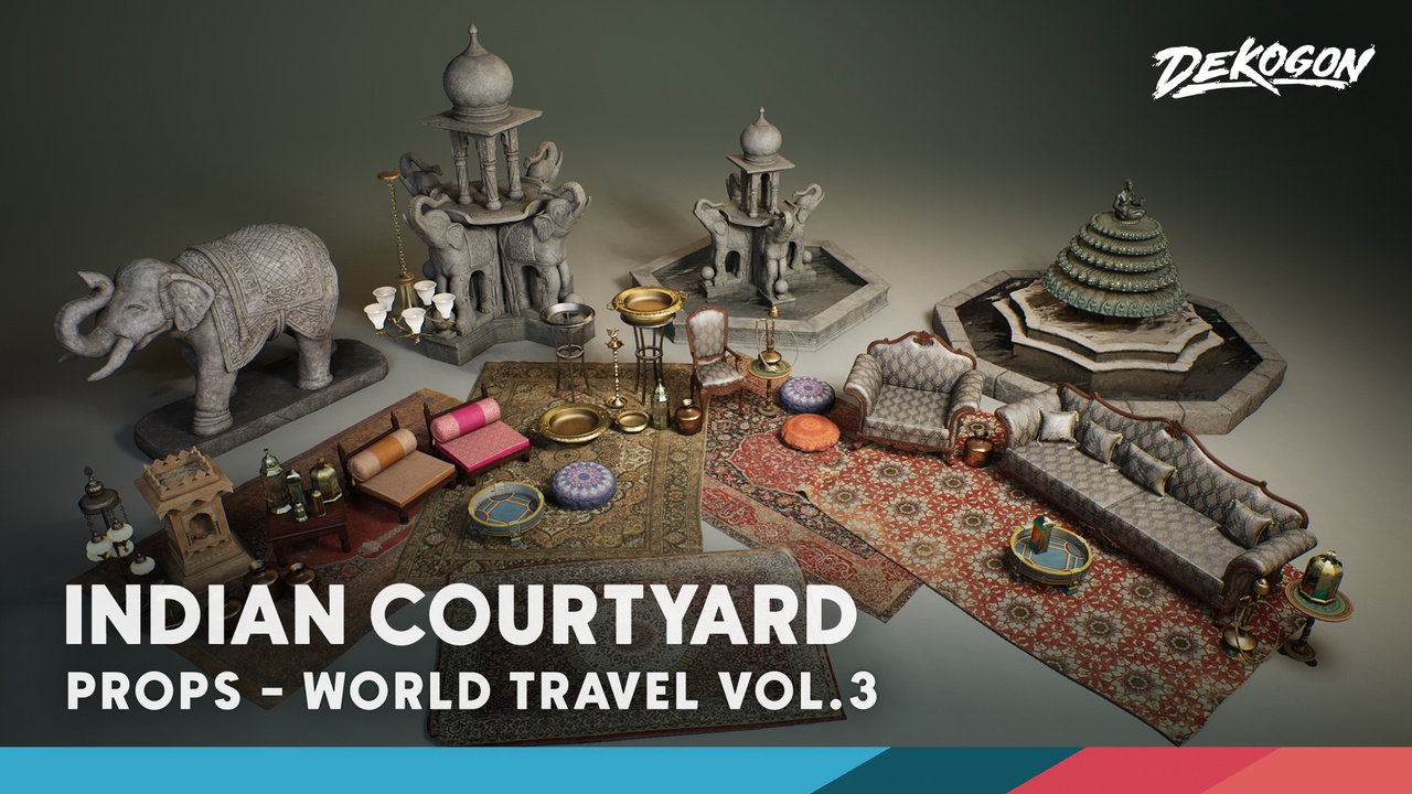 Media 1 for listing World Travel VOL.3- Indian Courtyard (Nanite + Low Poly)