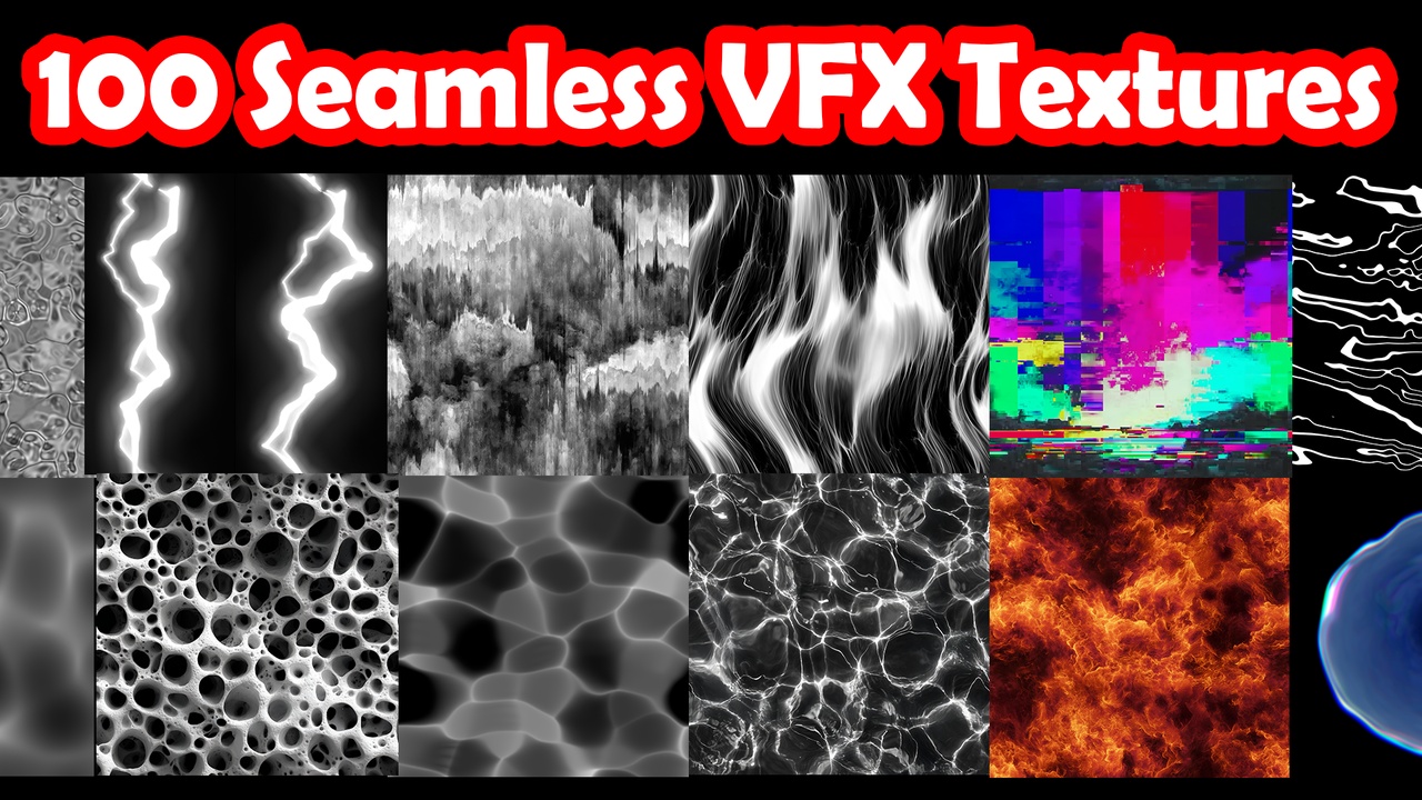 Média 1 pour l'article 100 Seamless VFX Textures Mega Pack – Fire, Water, Sci-Fi & More (2048x2048+)