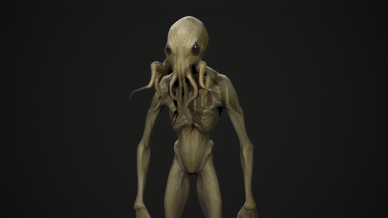 Media 1 for listing Alien Creature - Game Ready 3D Model Rigged and Animated
