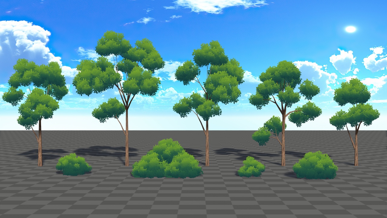 Media 1 for listing Everleaf Realms – Stylized Seasonal Tree & Bush Collection