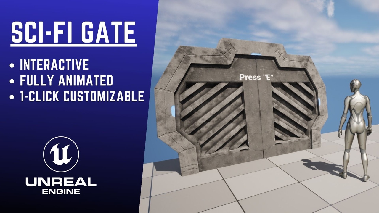 Media 1 for listing Sci-Fi Gate (Interactive + Animated)