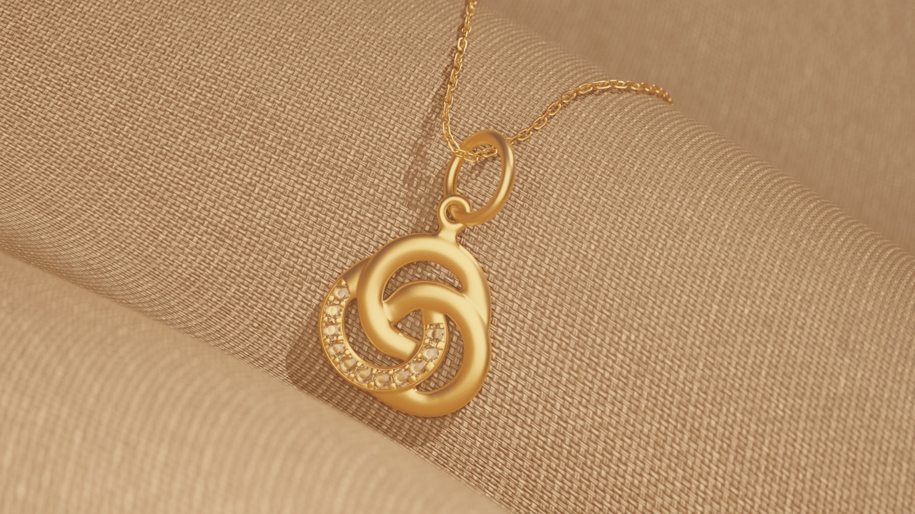 Media 1 for listing Golden Necklace Pendant
