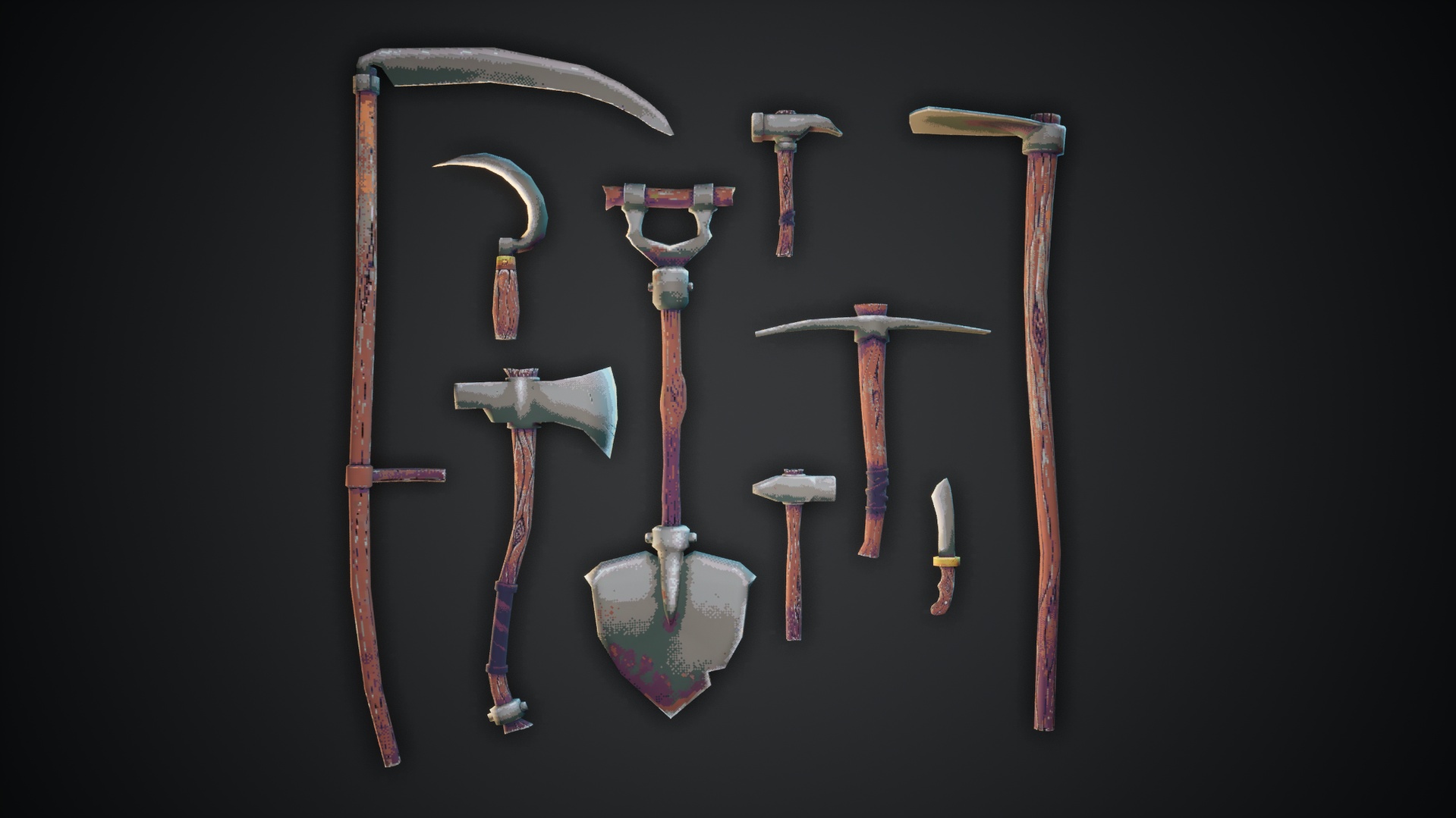 Media 1 for listing Medieval Basic Tools Pack - Retro / PS1 style