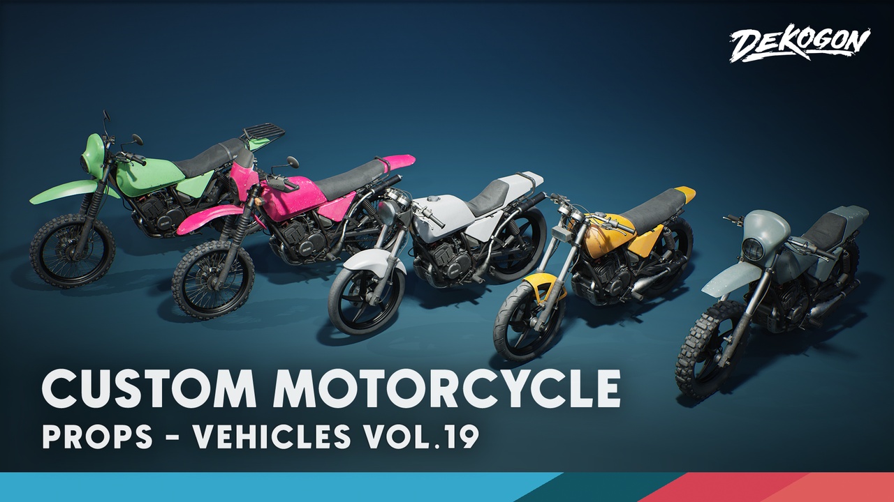 Media 1 for listing Vehicles VOL.19 - Custom Motorcycle (Low Poly)