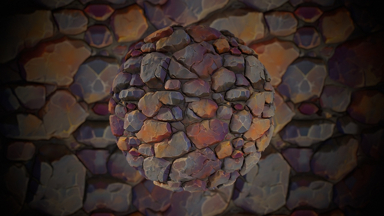 Media 1 for listing Stylized Rock Material Pack 1