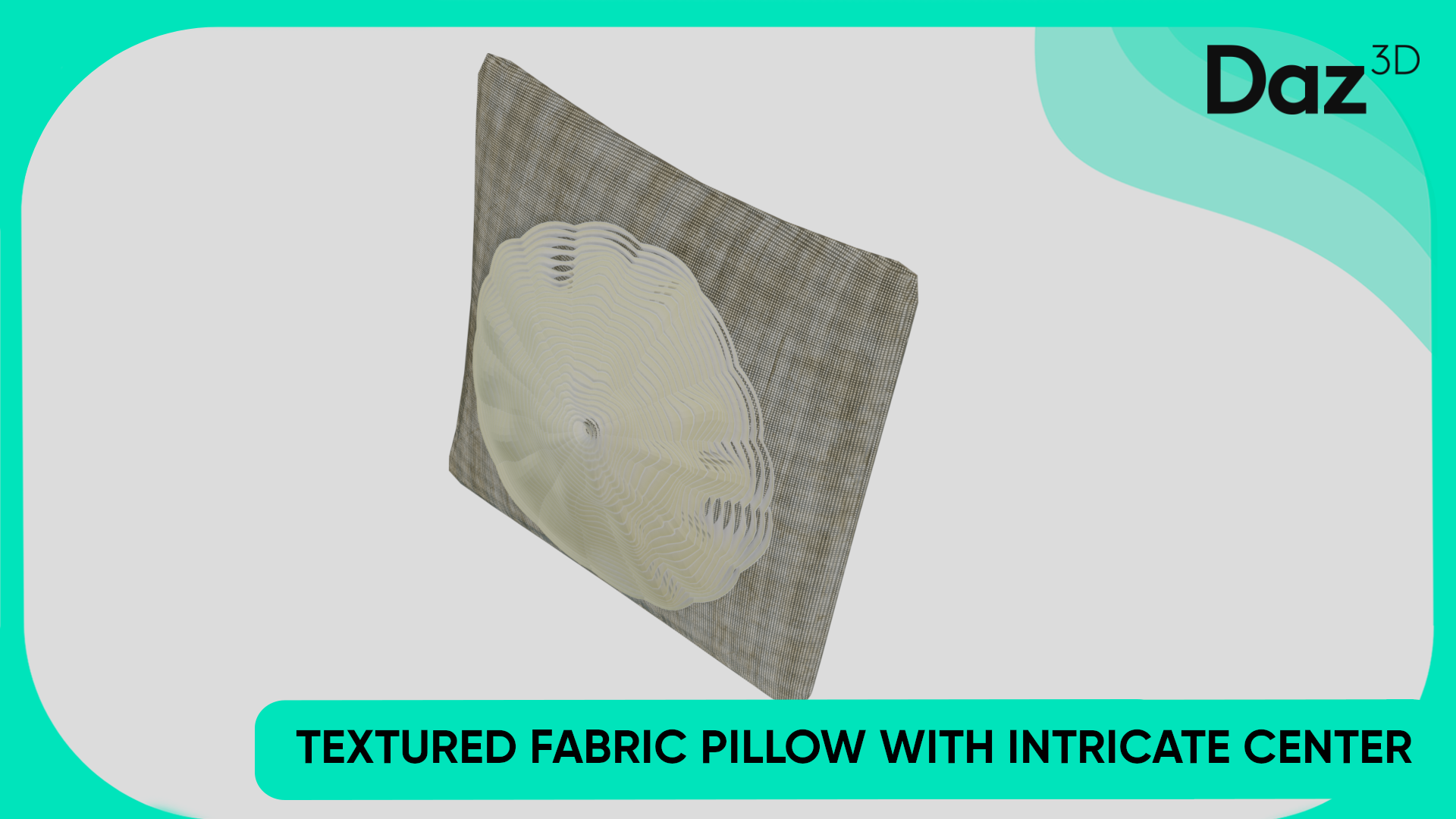 Textured Fabric Pillow with Intricate Center | Fab