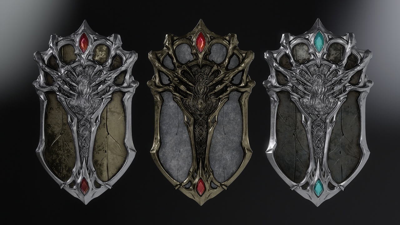 Media 1 for listing Necromancer Shield | Dark Fantasy Soul Shield