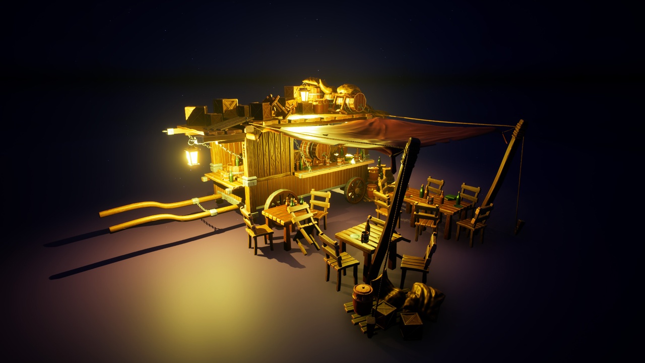 Media 1 for listing Stylized Tavern Wagon
