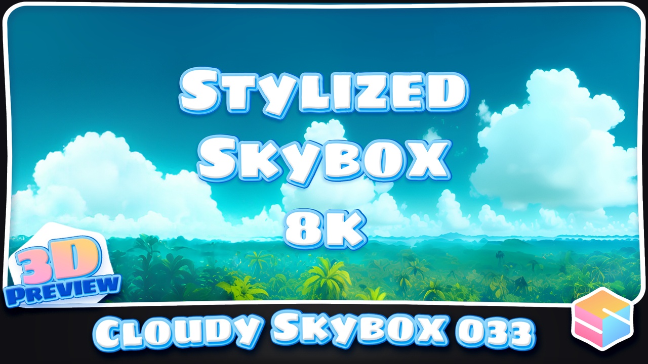 Media 1 for listing 8k Stylized Cloudy Skybox 033
