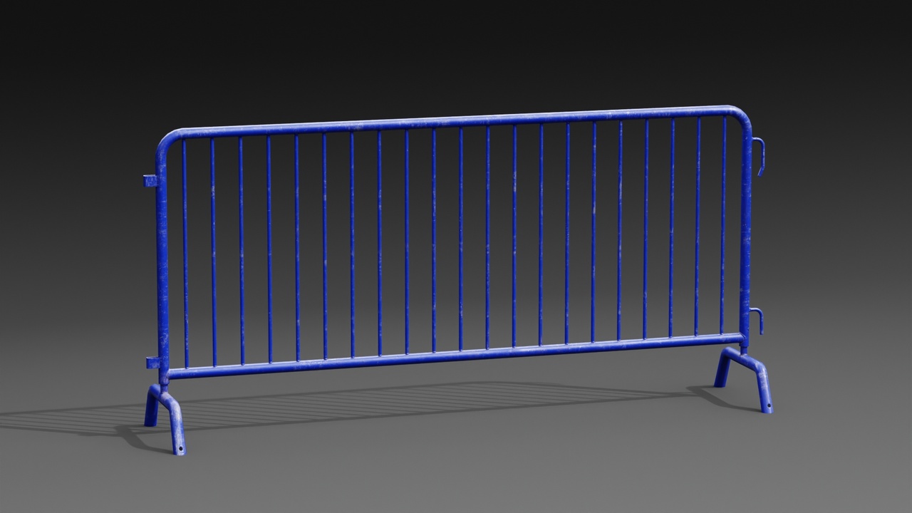 Media 1 for listing Steel Barrier PBR Game-Ready Low-poly