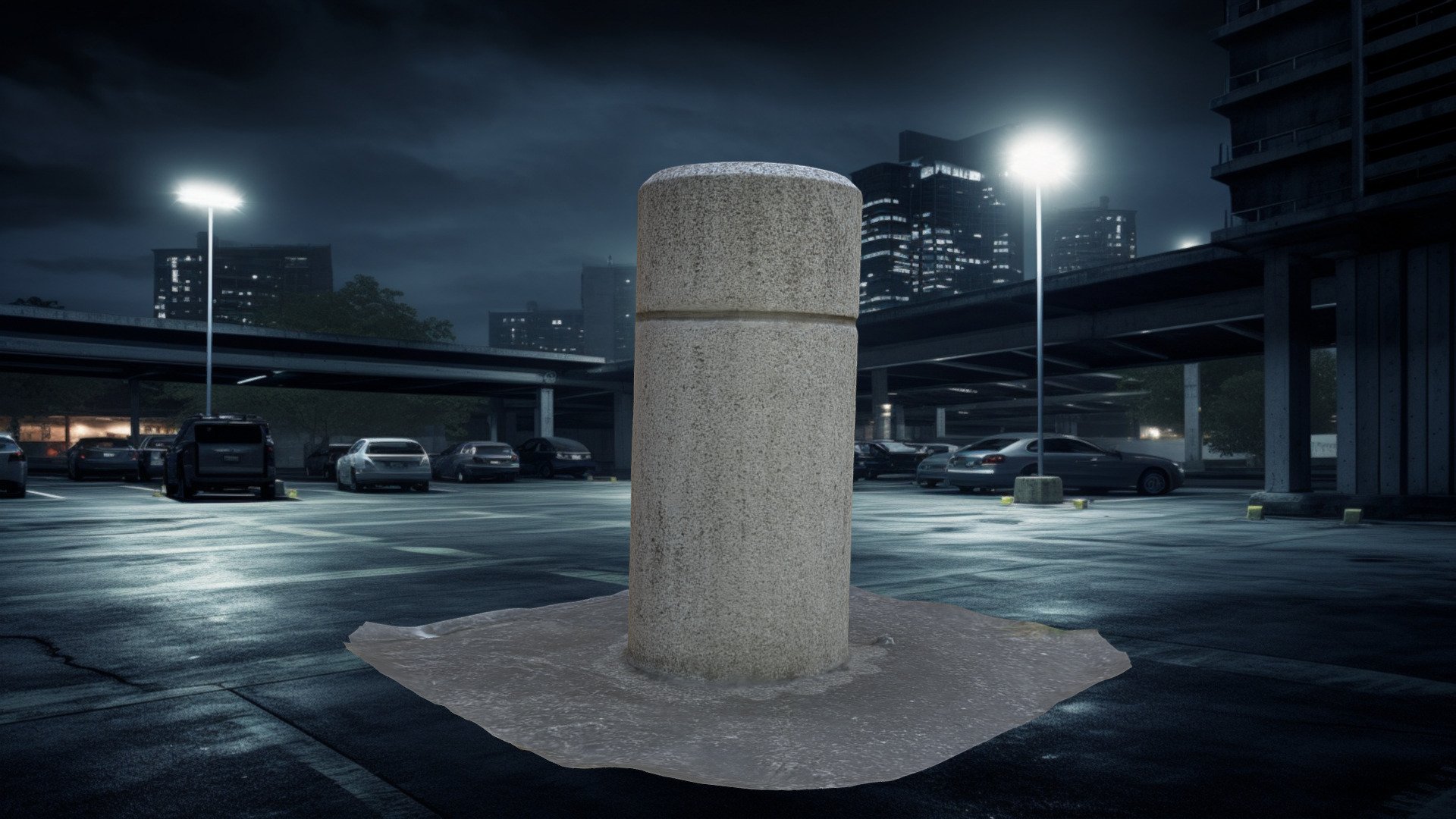 Cement Road Post - 3D Scan - Decimated | Fab
