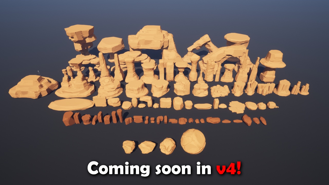Media 1 for listing Lowpoly Rocks Pack (Mega Bundle)