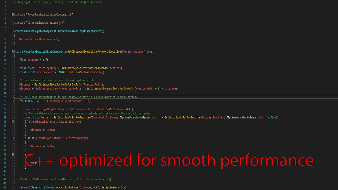 Media 1 for listing Procedural spline audio PRO