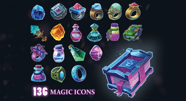 Stylized Magic Icons Pack