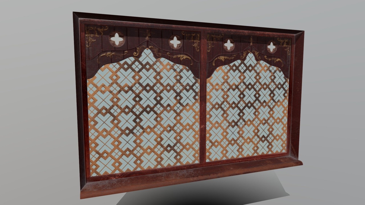 Media 1 for listing Old Wooden window from medieval ages (mid-poly!)