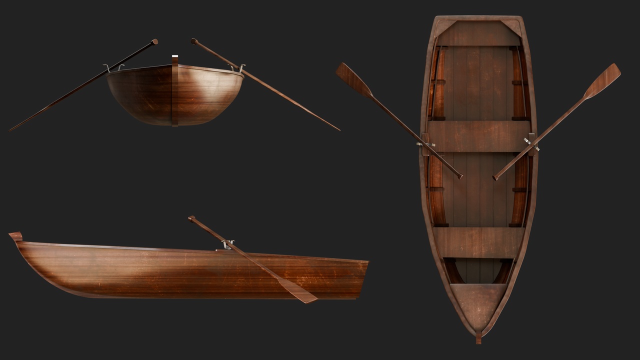 Media 1 for listing Wooden Rowboat