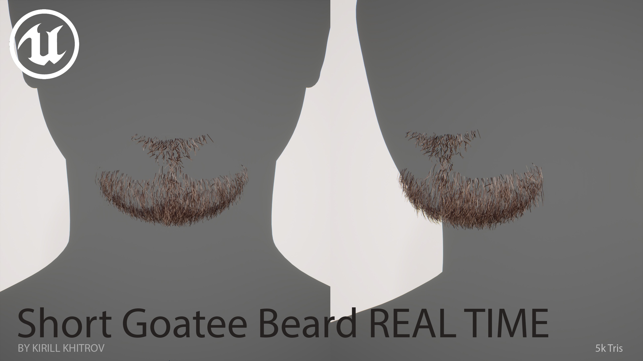 Media 1 for listing Short Chin Goatee with Soul Patch Real Time Facial Hair