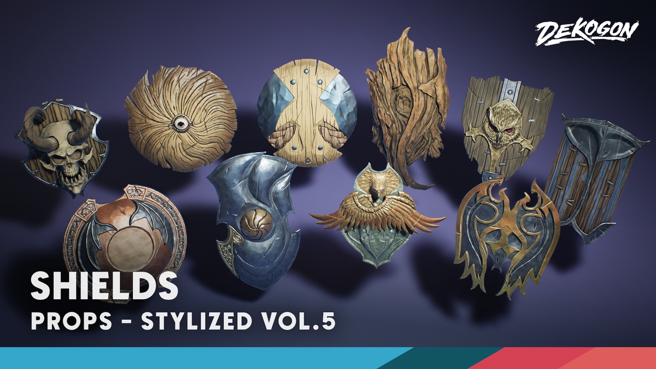 Media 1 for listing Stylized VOL.5 - Shields (Nanite and Low Poly)