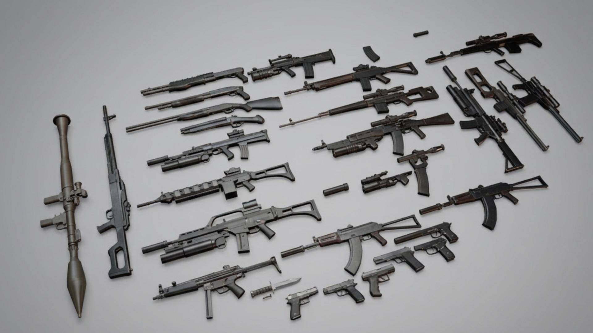 Ultimate Modern Weapon Pack - 25+ Low Poly Models ( game ready ) | Fab