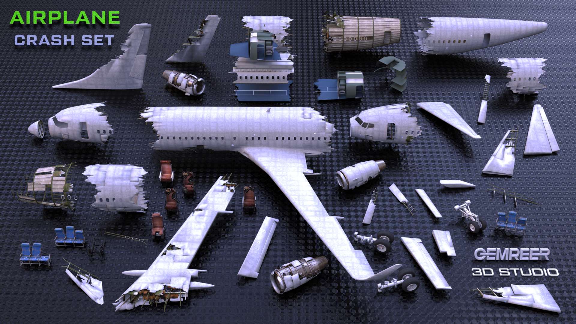 Modular Aircraft Crash Environment Set | Fab