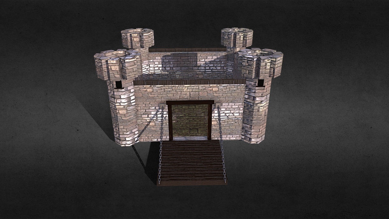 Media 1 for listing Simple Castle with Drawbridge (+LowPoly)