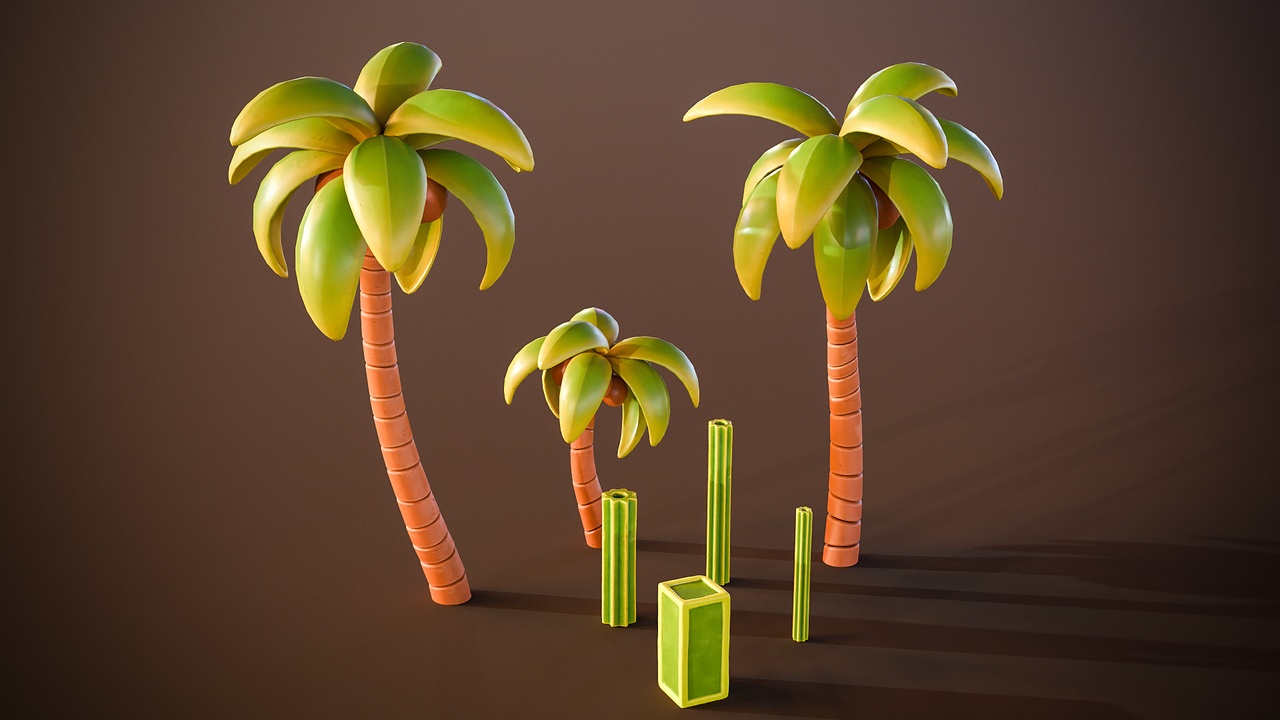 Media 1 for listing Stylized Vibrant Tropical Plants