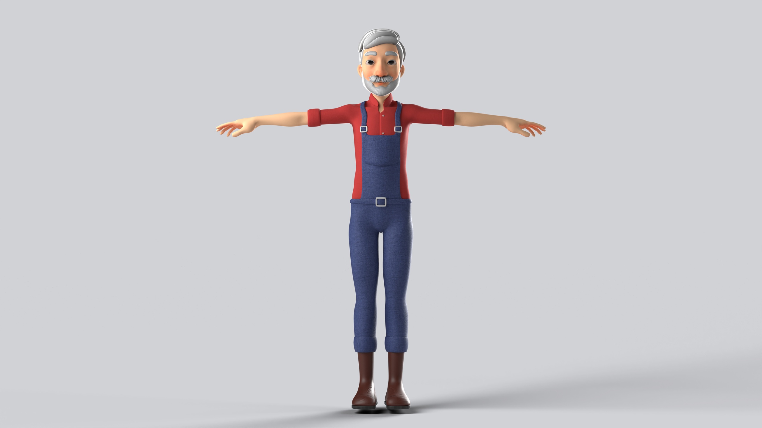 Media 1 for listing Grandfather Stylized Character Fully Rigged Game Ready Animation Ready
