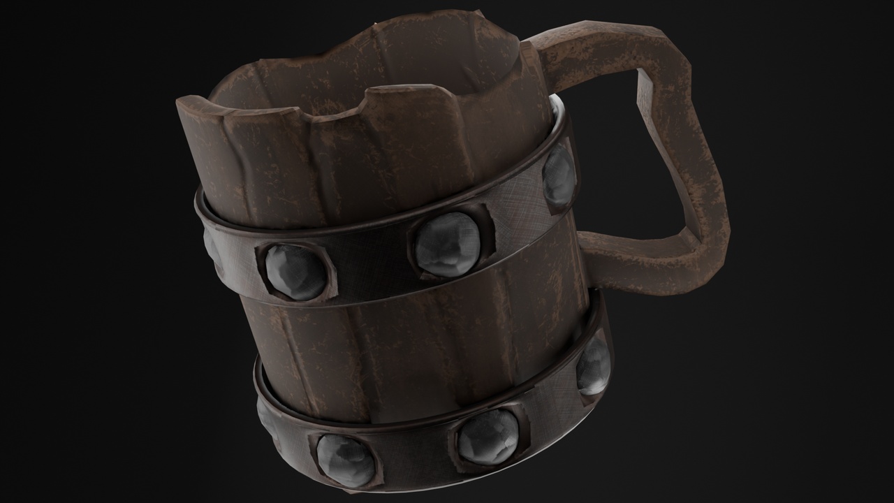 Media 1 for listing Viking Tankard - Stylized Hand-Painted Game Asset