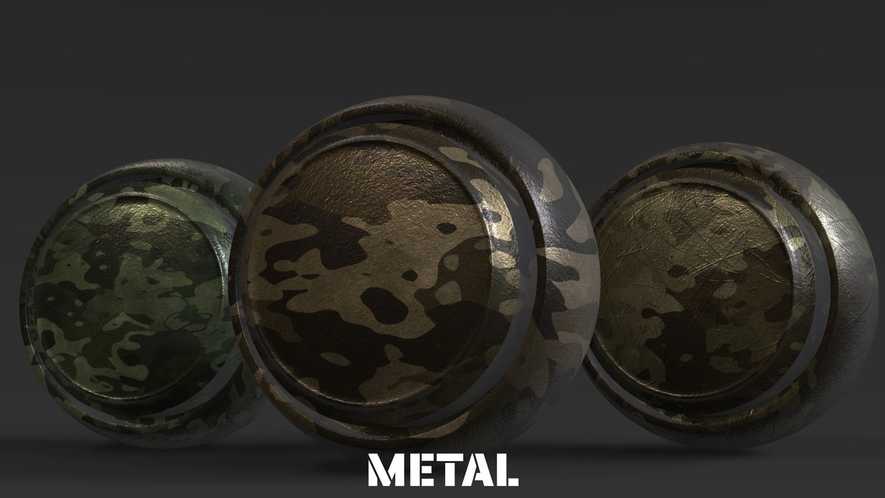 File multimediali per l'articolo Realistic Tactical Camouflage Material Pack: 1