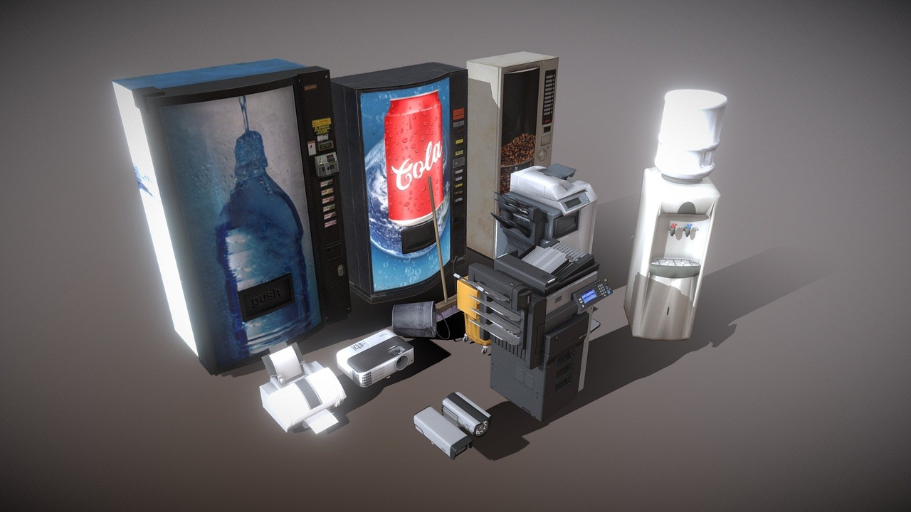 Media 1 for listing Mobile Office Props Pack | 3D Props