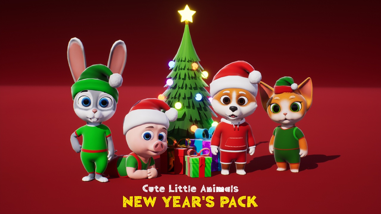 Cute little animals NEW YEAR's PACK 제품 등록을 위한 미디어 1개