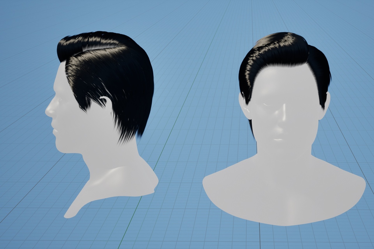 Media 1 for listing Real-time Realistic Male Hairstyle 08 Groom for Humans