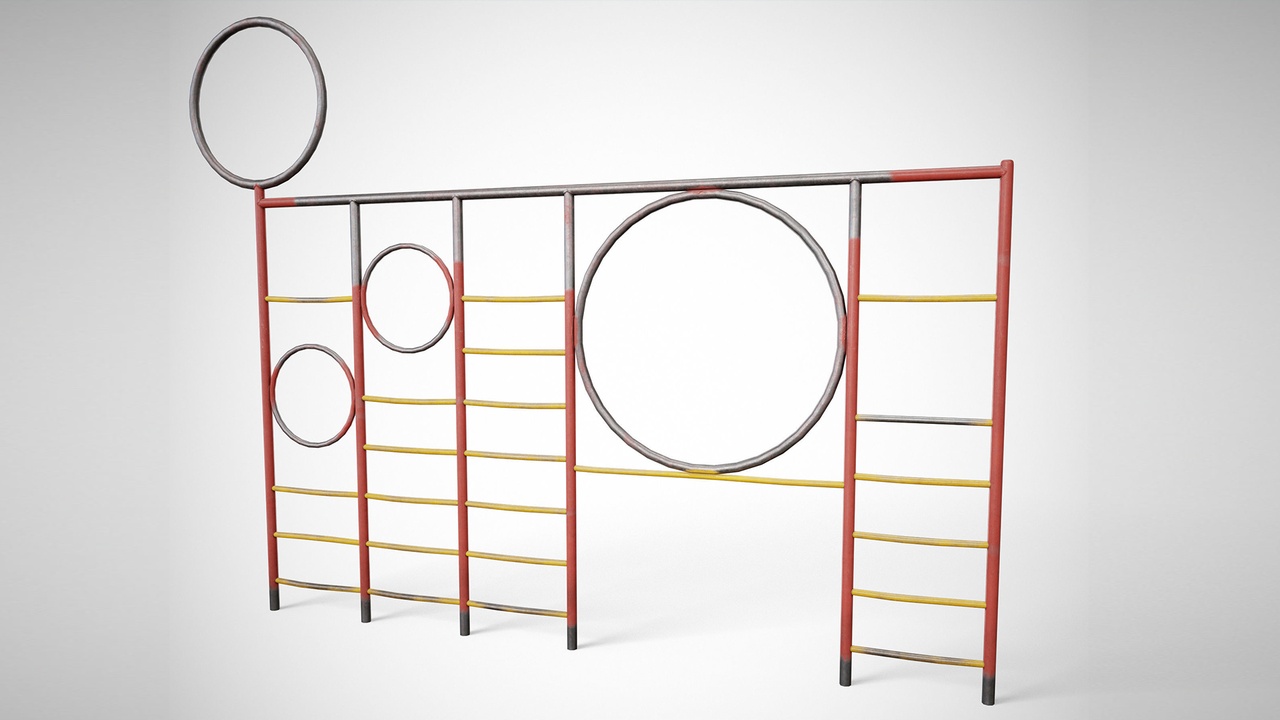 Media 1 for listing Painted Playground Wall Bars